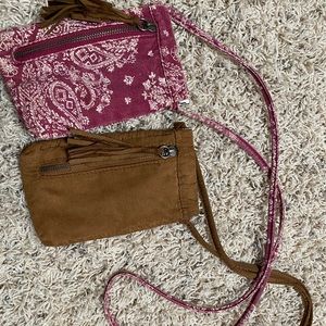 2 American Eagle crossbody wallet purses